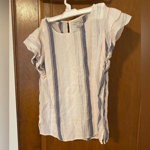 Calvin Klein Large Ruffle Sleeve Blouse